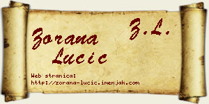Zorana Lučić vizit kartica